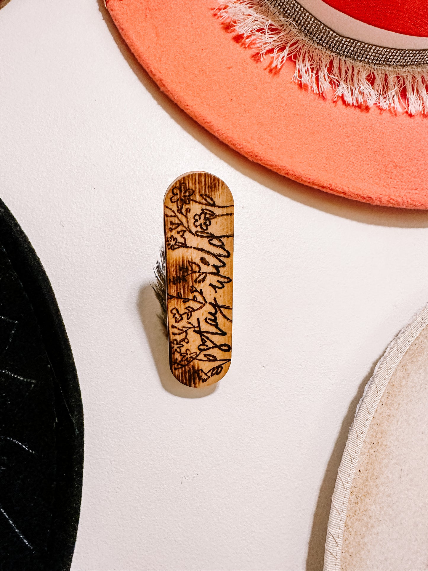 Wood Hat Hook Set (4)
