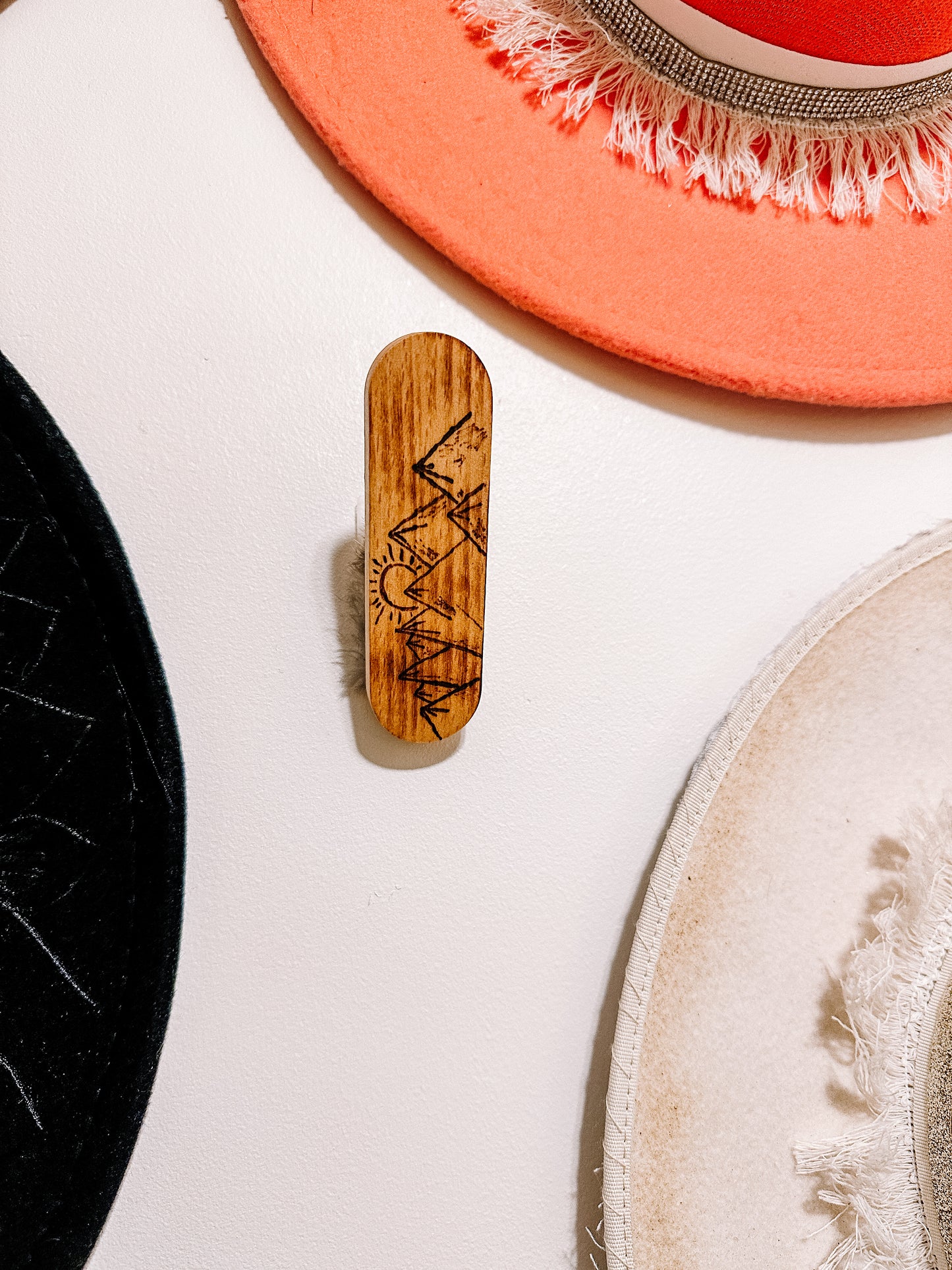 Wood Hat Hook Set (4)