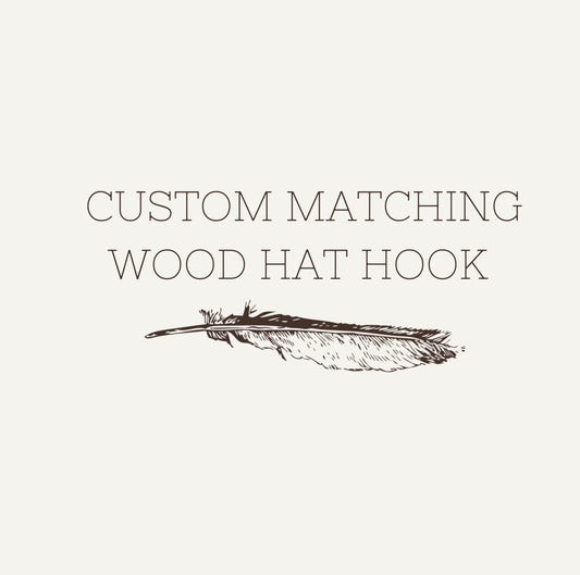 Custom Matching Wood Hat Hook